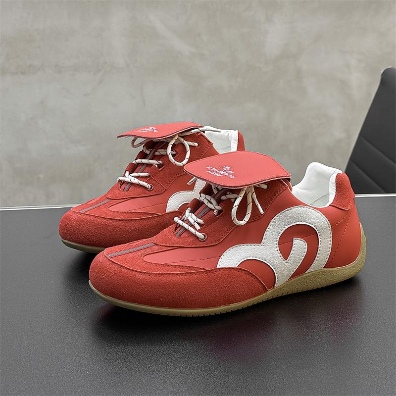 Star with the Same Trend Racing Shoes Men's Spring and Summer New Retro Versatile Couple Soft-soled Flip-top German Training Shoes