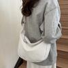 Хлопковая ткань однотонная сумка через плечо корейский стиль дамская сумочка с подвеской девочки KTY