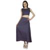 Womens Long A-Line Skirt With Crop Top Boho Bohemian Rayon Summer