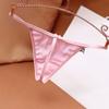 Нижнее белье Большого размера С низкой посадкой Сексуальный Жемчужный Сатин Женские Стринги Трусики Т-образные Трусики с Бантиком Кружевное Белье