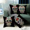 New Day of The Dead Skull Pillow Cover Skull Decoration Sofa Bedroom Pillow Cover Bedside Backrest
