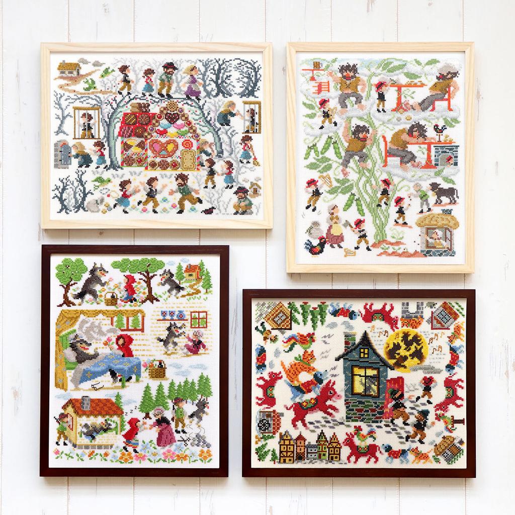 Olympus Embroidery Kit Cross Stitch Nostalgic Story Design by Nitka Little Red Riding Hood 7583 Is Sold Frame W-59 Separately.