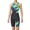 Купальник гоночный цельный черный x зеленый размер L [Arena] (Открытая спина/полушаг) Женский (БКГР)