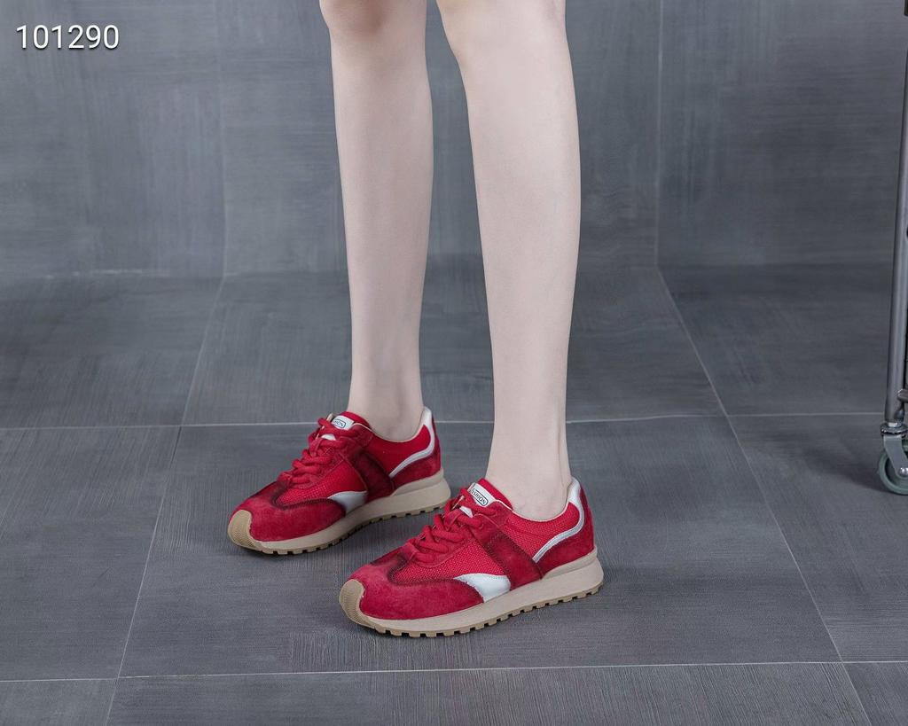 Женские кроссовки Forrest Gump на мягкой кожаной подошве, новые весенне-летние, красные, в стиле ретро, для моральной подготовки, нишевые, тонкие, модные, спортивные и для отдыха