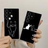 Забавный Чехол Для Телефона Черный Кот Для Samsung Galaxy S25 S23 S24 S22 Ultra Plus Ударопрочный Чехол Для Galaxy S24+ S23+ S25+ Корпус