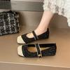 Fashion Ladies Footwear Mary Jane Low Heel Elegant Gothic Square Toe Chic Point On Sale Cheap Clearance Non Slip Shoe Women's Flat Shoes