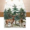 Linen Christmas Table Runner Snowman Xmas Tree Home Dining Table Cover Tablecloth 2025 Navidad Noel Christmas Decorations 2025