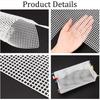 Аксессуары для сумок Пластиковый пакет Сетчатая сетка Белый Пустой Сетчатый холщовый мешок Коврик Акриловая пряжа для рукоделия Вязание