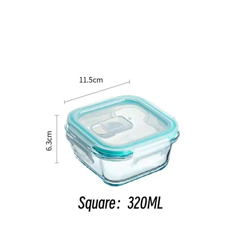 Glass Food Storage Side Dish Meal Prep Airtight Tupper Sealed Containers Preservation Kitchen Organizers Packed Bento Lunch Box
