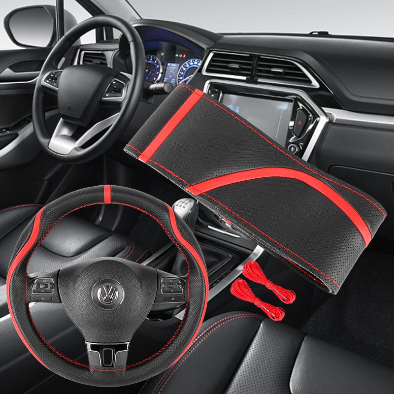 Чехол на руль из натуральной кожи, ручной работы, нескользящий, верхний слой из коровьей кожи, впитывающий пот, универсальный для всех сезонов.