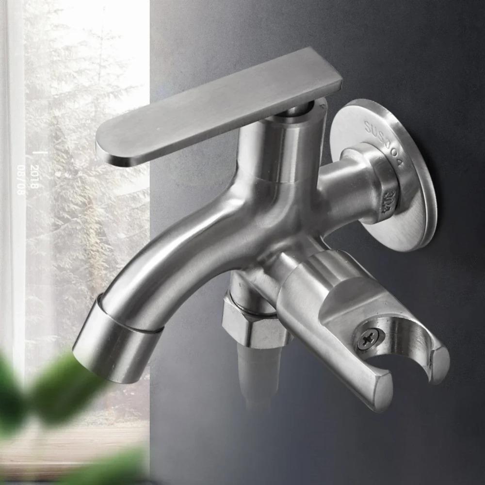 Набор для биде из нержавеющей стали 1 вход 2 выхода Высокое давление Ручной многофункциональный кран Душевая лейка для унитаза