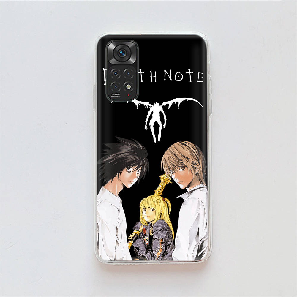 Чехол DT21 Death Note для Samsung A04 A14 A23 A34 A54 M23 M33 M52 M53 Realme 10 9 C30S C35 C55 VIVO Y02S Y21 Y33S Y51 X80 Pro Прозрачный чехол