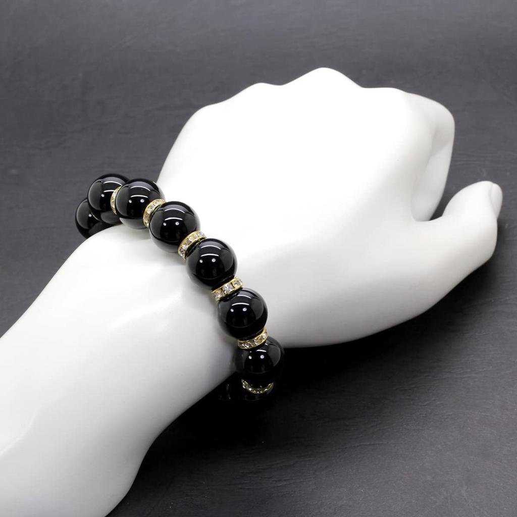 AAAA лучший натуральный камень оникс 16 мм молитвенный браслет из бусин натуральный камень [Sekki] [b103]