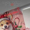 2pcs,Curtains Christmas Corgi Gift Festive Dog Pattern Popular Curtains Versatile Polyester Fabric Curtains Festive Ldeal for