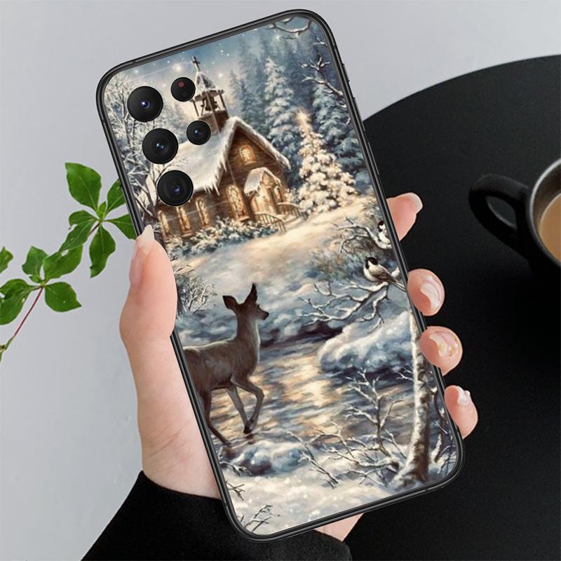 Christmas Santa Deer Snowman Phone Case For Samsung S25 S24 S23 S22 S21 S20 Ultra S20 S22 S21 S23 S20 FE Samsung S25 S24 Plus