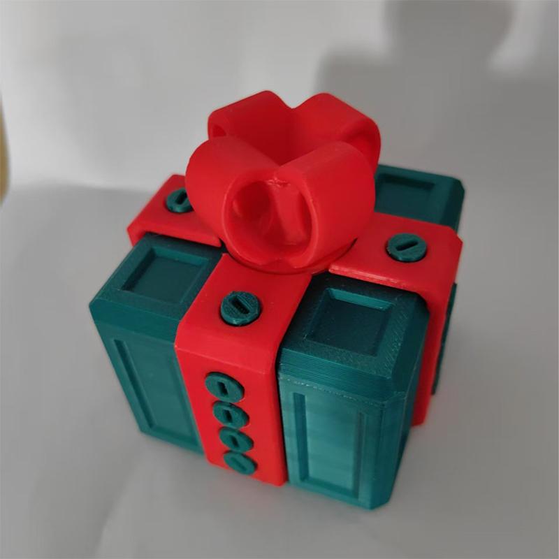 Напечатанная на 3D раздражающая подарочная коробка с винтами Разборная коробка, чтобы получить подарок Головоломка из коробки Игрушка Сюрприз Смешной розыгрыш Рождественская подарочная коробка