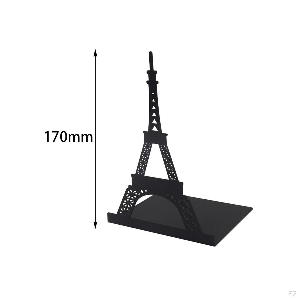 Architecture Silhouette Metal Bookend Book Ends Supports Anti Skid Stoppers Durable