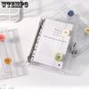 WTEMPO Clear Loose Leaf Notebook with Double-sided 1-Page Card Plastic Hand Book Shell High Transparency Five Hole Simple DIY Notebook