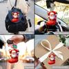 Car Christmas Santa Acrylic Pendants Cartoon Design Auto Festive Decoration