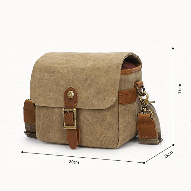 Холщовая сумка для зеркальной фотокамеры Водонепроницаемая сумка для фотоаппарата через плечо