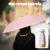 Mini Capsule Umbrella with Case Sun Blocking UV Protection 5-Fold Umbrella Waterproof
