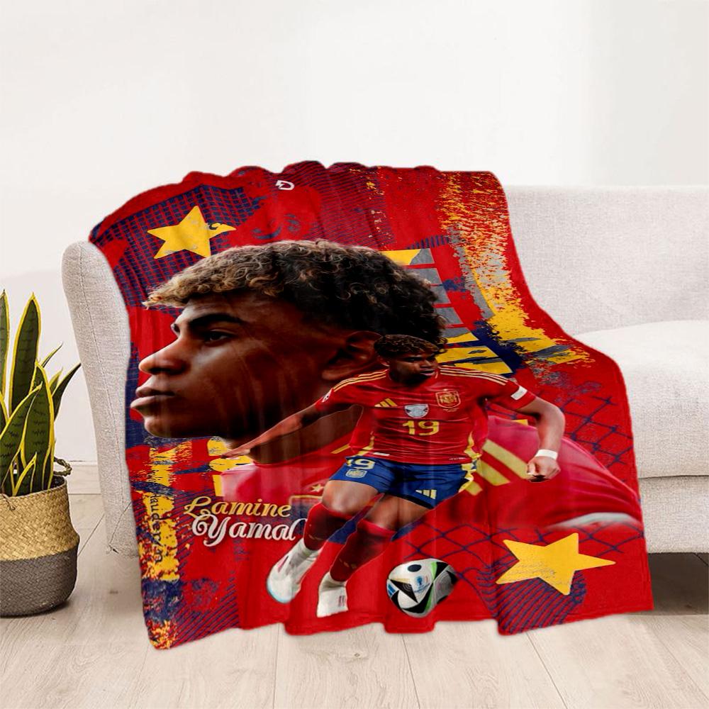 Lamine Yamal's Lamine Yamal Football Legend Blanket Comfortable Suitable for Picnics Livingroom Bed Four Seasons Universal Modern Style Gifts For Fami