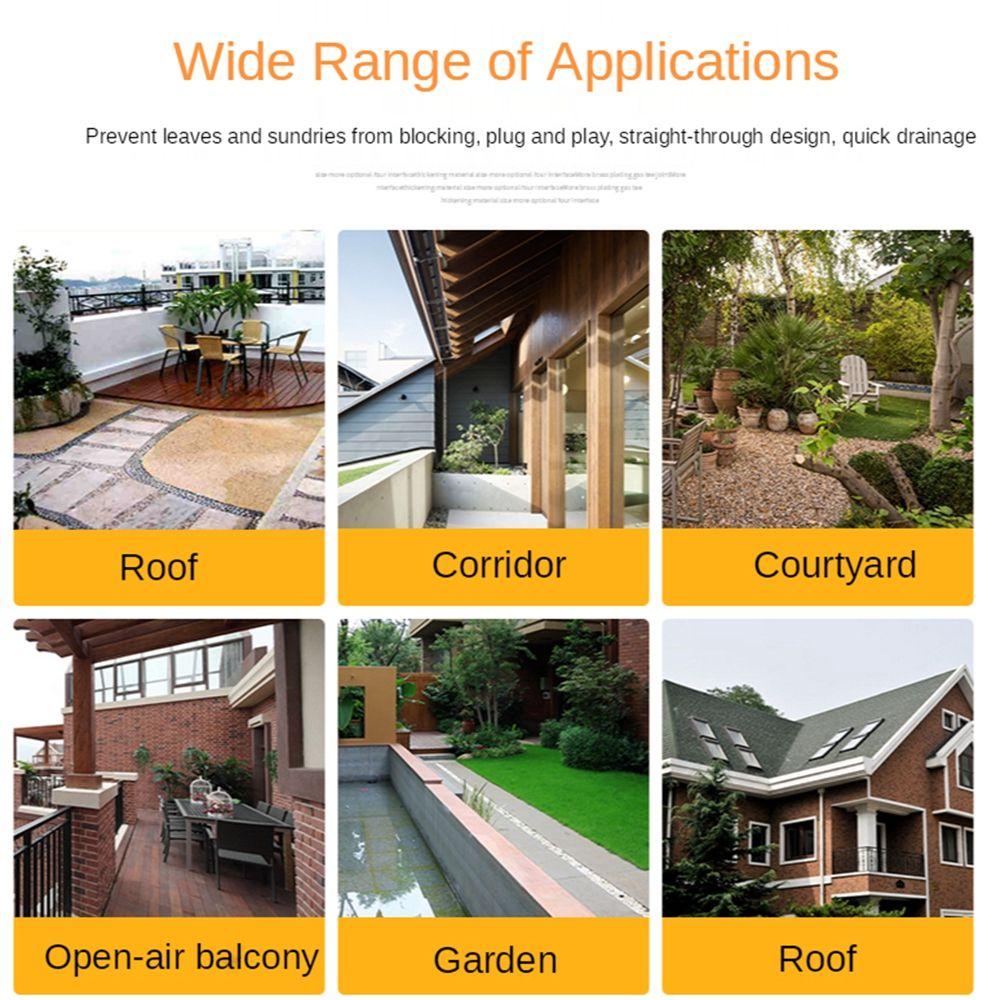 Круглый дренаж, уличный слив для балкона, дренажная пробка для дождевой трубы, сетчатый фильтр для пола, дренажная заглушка