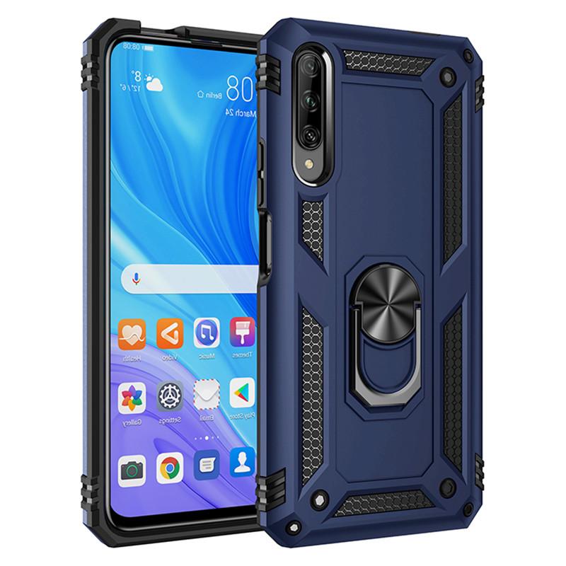Роскошный бронированный противоударный бампер для телефона Huawei Y6S Y8S Y9S автомобильный магнитный держатель для металлического кольца задняя крышка