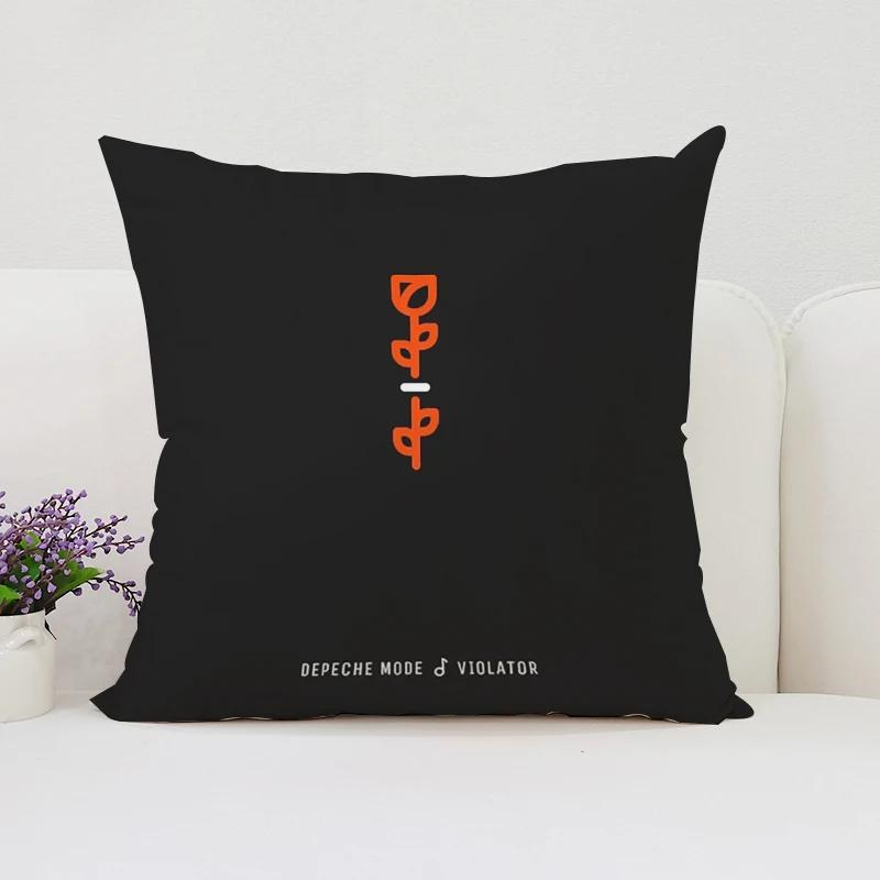 Reversible Printed Pillow Cover DDepeche MMode Fan Gift Home Sofa Decorative Cushion Cover Chair Lumbar Cushion x