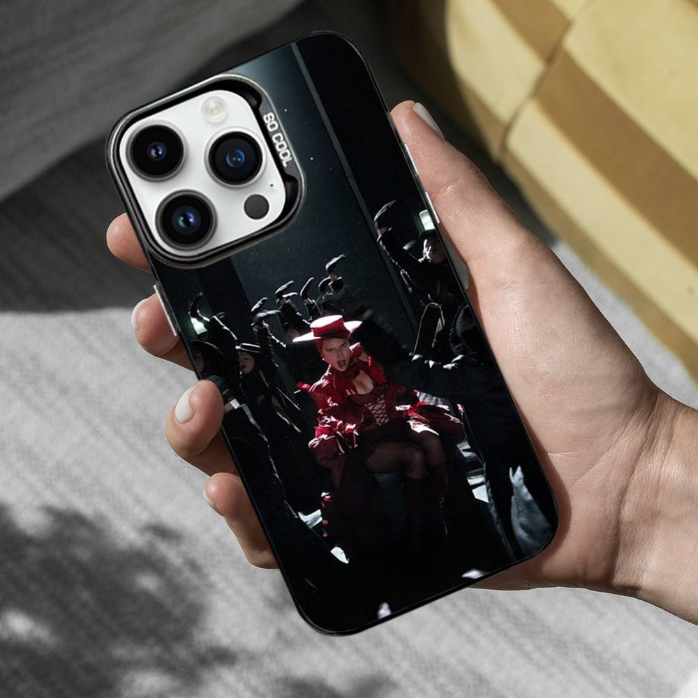 Горячий M-MAYHEM L-Lady G-Gaga Для iPhone 15,14,13,11,12,16,17,SE,XS,MAX,Mini,Pro,Черный Матовый Силиконовый Чехол