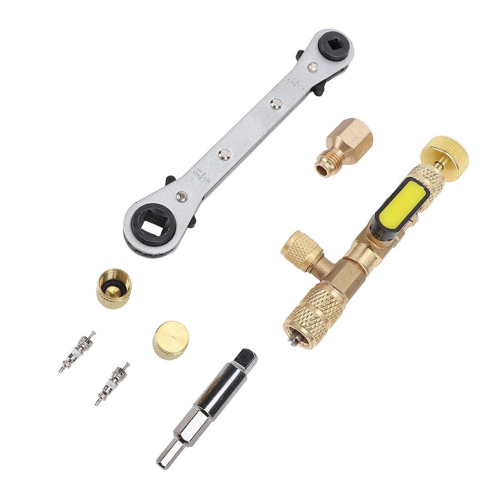 Инструмент для извлечения золотника с портами двойного размера SAE 1/4 дюйма и 5/16 дюйма, инструмент для установки/извлечения золотника для R22 R12 R407