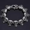 Готический браслет-цепочка с полным черепом для мужчин, мужские браслеты в стиле панк-рок, велосипедные украшения на руке, аксессуары из нержавеющей стали 316L