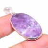 Lepidolite Stone Handmade 925 Sterling Silver Gift Jewelry Pendant 1.77" Q6D35