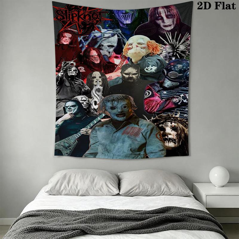 Slipknot Band Wall Tapestry Tapestry Fashion Print Wallmounted Wall Decoration Wall Covering Decoration Background Wall Hanging Cloth