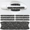 10PCS Car Door Handle Bling Rhinestones Stickers Universal Auto Door Handle Scratch Cover Guard Protective Film Pad With Safety Reflective Strips
