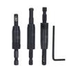 3 PCS Hex Shank Hinge Drill Bit Center Hinge Drill Bit  Cabinet and Door Hinge Installation