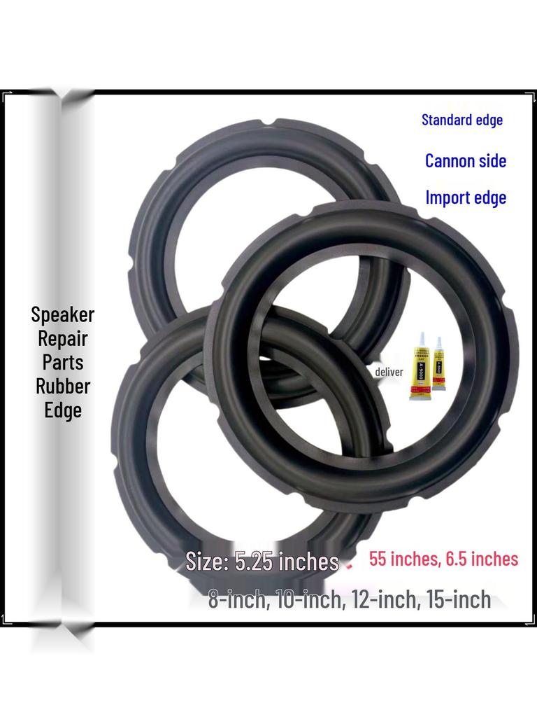 6.5" 8" 10" Speaker Subwoofer Rubber Edge Ring Accessories