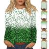Women's Everyday Casual Long Sleeve St. Patrick's Day Printed O-Neck Top