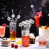 PVC Party Decoration Straws Multicolor Shiny Mirror Ball Straw New Disco Mirror Ball Straw  Bar