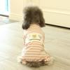 Stripe Puppy Dog Jumpsuit Pajamas Summer Cotton Pet Clothes for Small Dogs Yorkies Shih Tzu Poodle Overalls Cosutme Perros Ropa