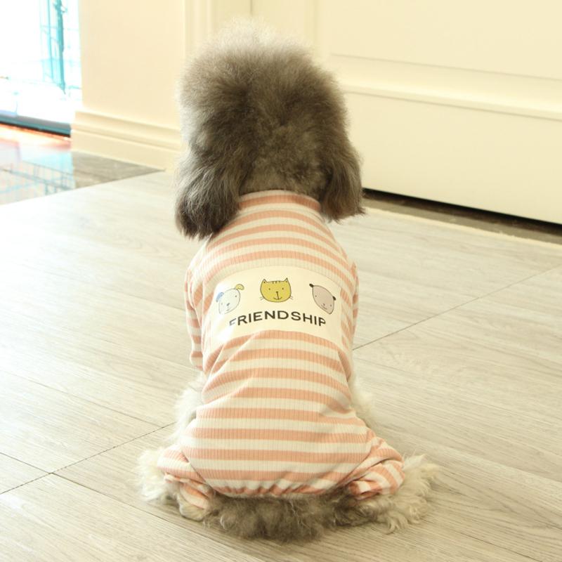 Stripe Puppy Dog Jumpsuit Pajamas Summer Cotton Pet Clothes for Small Dogs Yorkies Shih Tzu Poodle Overalls Cosutme Perros Ropa