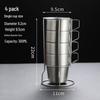 Utuo Double Wall Insulated Glass Cup Set with Storage Rack
