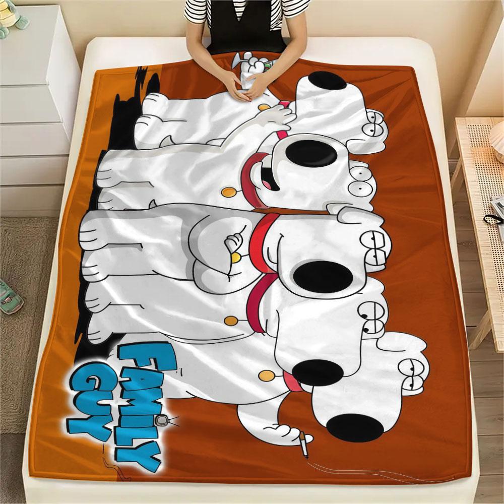 Brian Printed Flannel Blanket, soft throw for bedroom sofa, washable, fan merchandise, great gift.