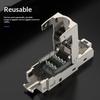 1 шт. Разъемы RJ45 Cat8 Cat7 Cat6A Без Инструмента Цинковый Сплав Экранированные Ethernet Завершающие Штекеры Для Кабелей SFTP 23 AWG