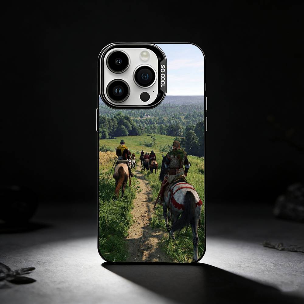 K-Kingdom C-Come D-Deliverance Phone Case For iPhone 17,16,15,14,13,12,11 Plus,Pro Max,XS,Colored silver phone case