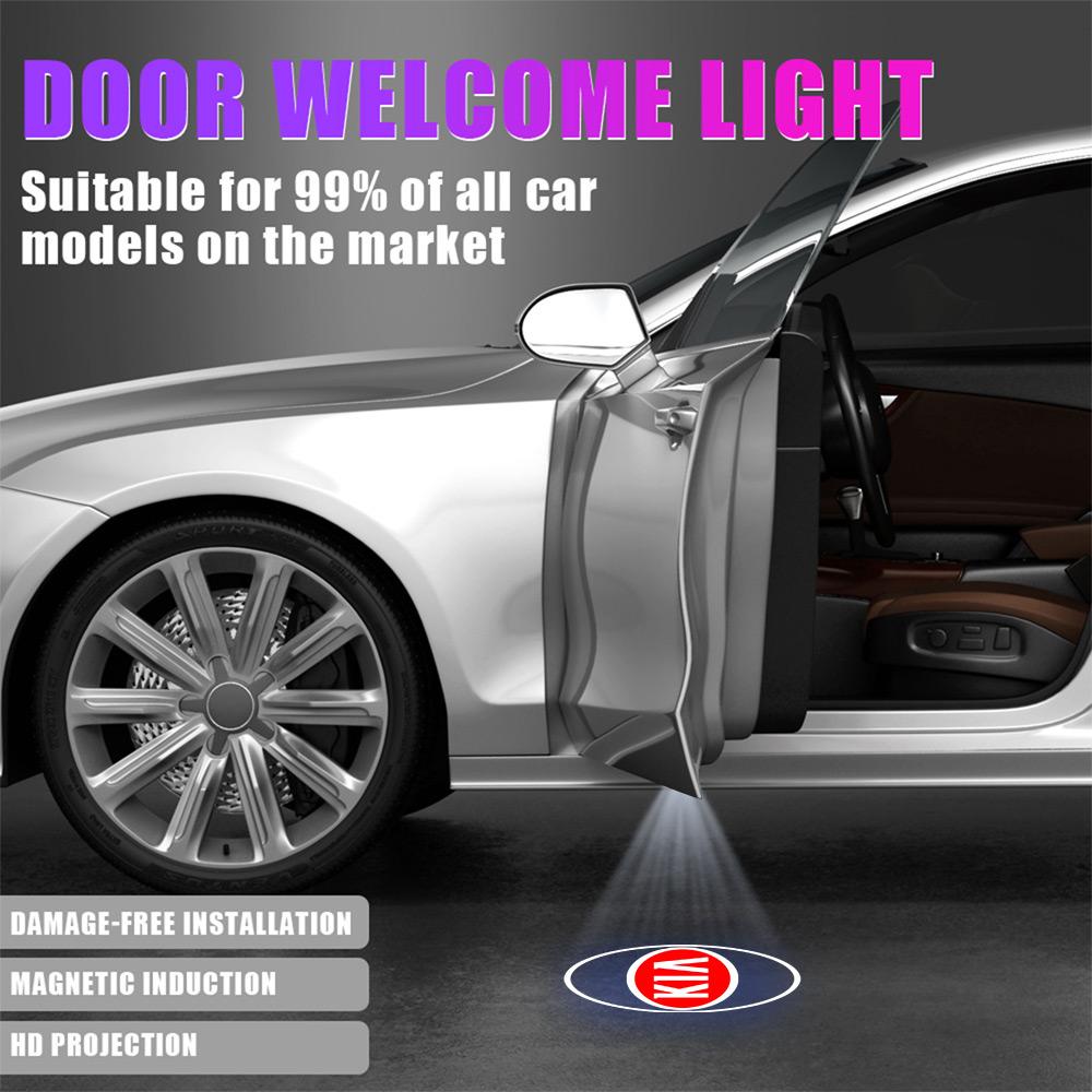 AABJD1 1/2Pcs LED Car Door Welcome Light Projector Lamp Auto Styling Decor For Kia Pegas Sorento Soul Cerato Sportage Optima Ceed KX5