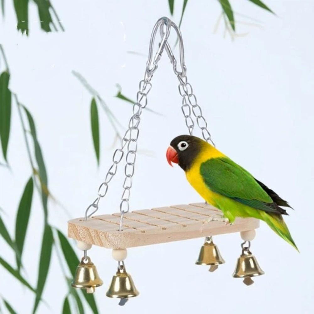 with Hook Parrot Swing Toy Wear-Resistant Parrot Cage Hut Bird Toy Hammock Pet Bird Training