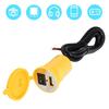 Водонепроницаемый держатель для телефона на руль мотоцикла с USB 12В с   (желтый)