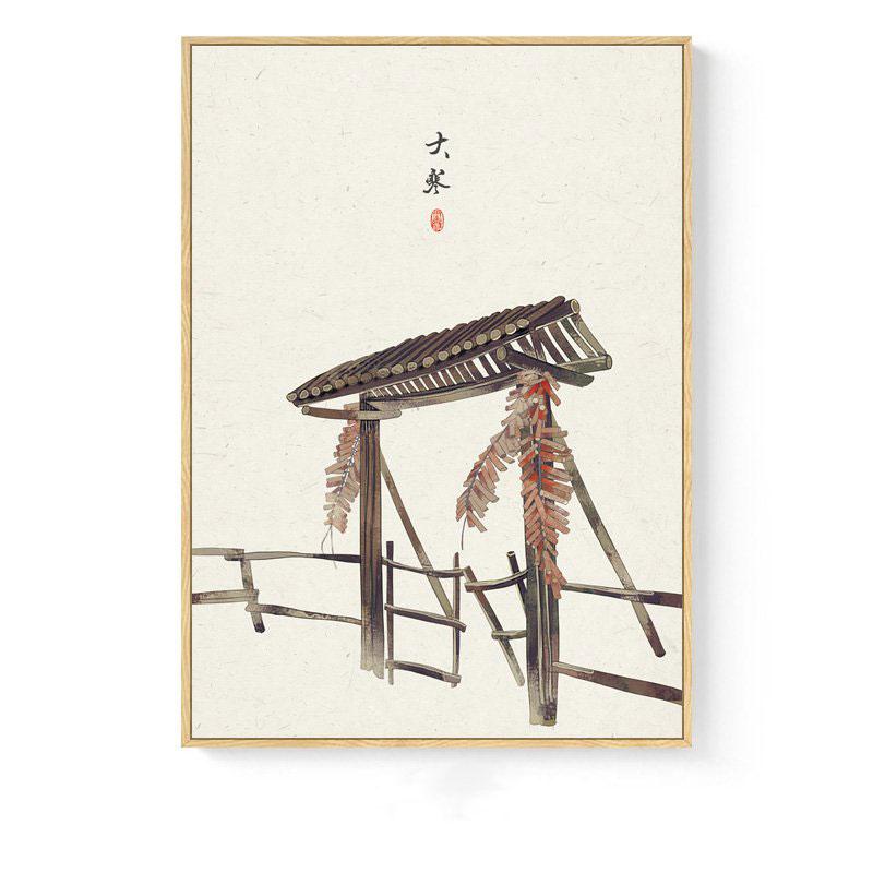 Китайская живопись на холсте для домашнего декора, 24 вида праздников, пейзажное настенное искусство, картины для гостиной, китайские постеры