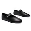 Ins Style Soft Leather Rivet Strap Buckle Women Ballet Flats Spring Autumn Mary Janes Comfortable Walking Loafers Shoes